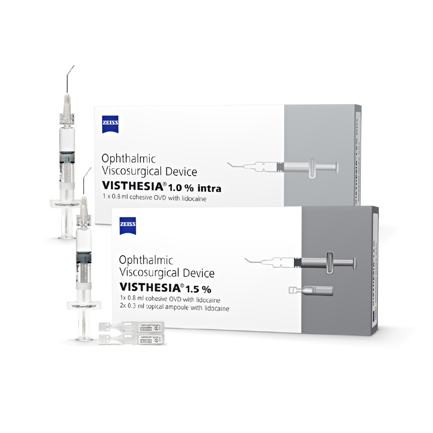VISTHESIA OVD product image-package and syringe Arrangement Image (med-zoom)